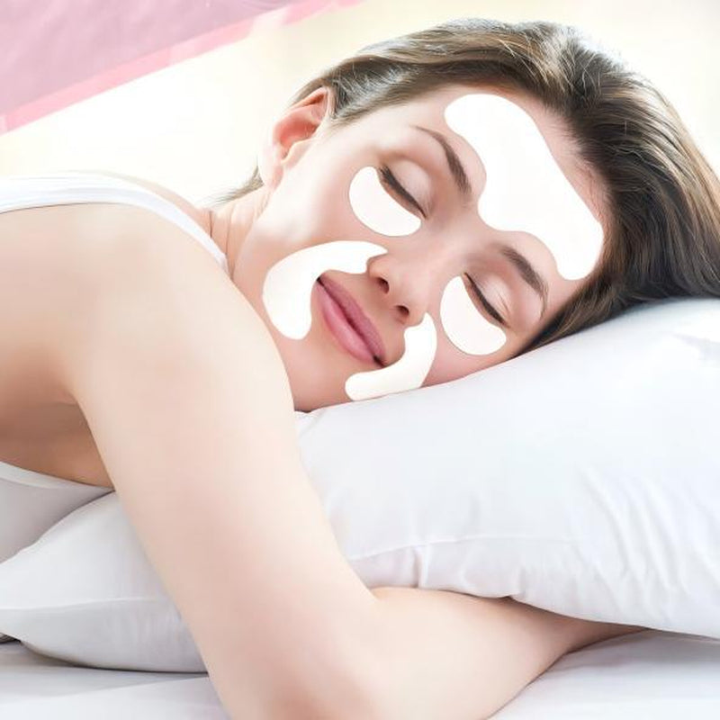 3 in 1 Forehead, Smile Line & under Eye Wrinkle Patches, Overnight Facial Wrinkle Treatment with Hyaluronic Acid, Collagen to Lift Lines for Women, 60 Patches