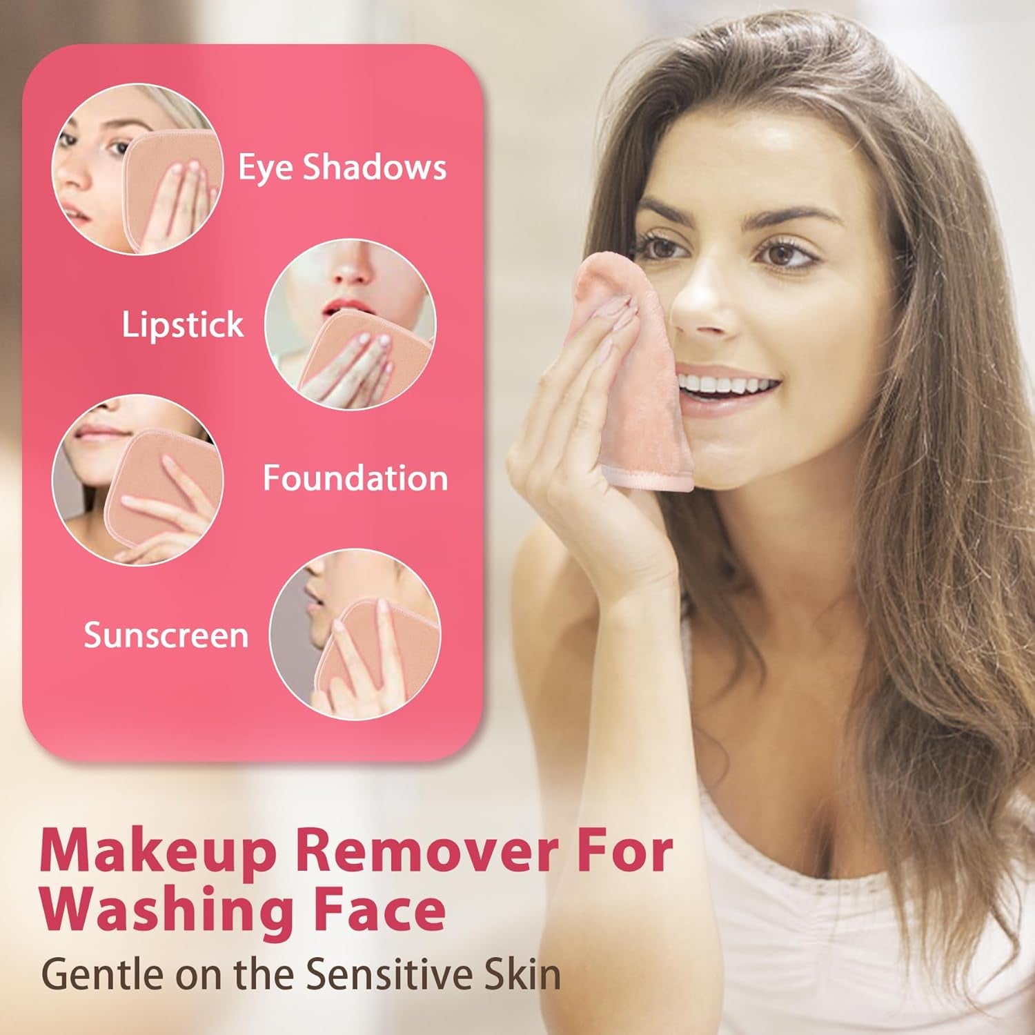 Experience Effortless Makeup Removal with Our Reusable 12-Pack Microfiber Makeup Remover Cloths - Perfect for All Skin Types!