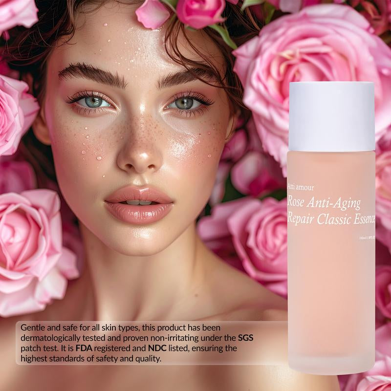 Zy Hydrate Moisturizing Attiamour Rose Essence Water - Anti-Aging, Hydrating Serum with Pure Plant Extracts for All Skin Types - 100ml