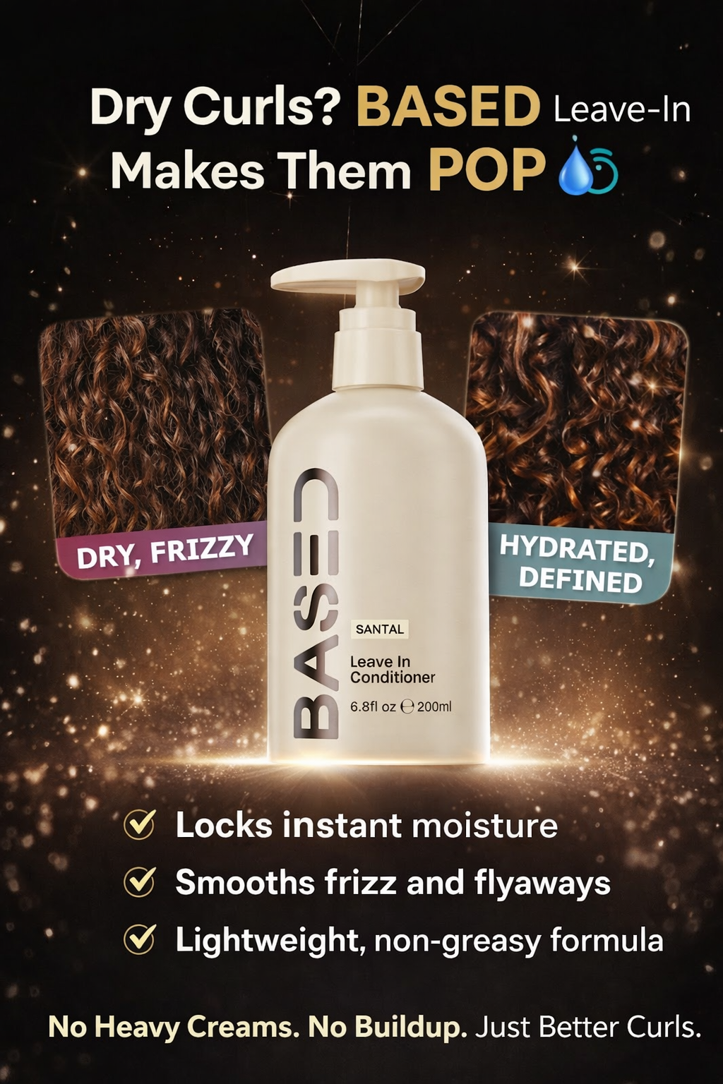 Dry Curls? BASED Leave-In Makes Them POP 💧🌀