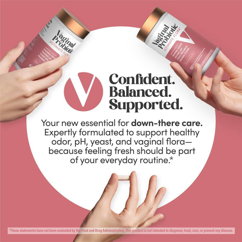 Renew Life Vaginal Probiotic for Women - Ultimate Flora - 6 Billion CFU - 60 Capsules - Vaginal Health and Ph Balance - Dairy Free