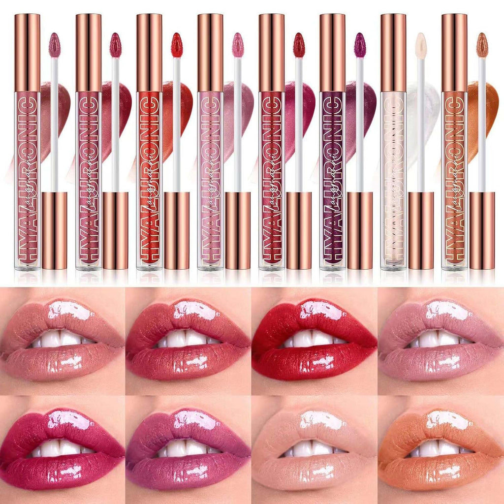 Nude Brown Plumping Glitter Lip Gloss - Hydrating, Long Lasting & High Gloss Finish for Perfect Lips