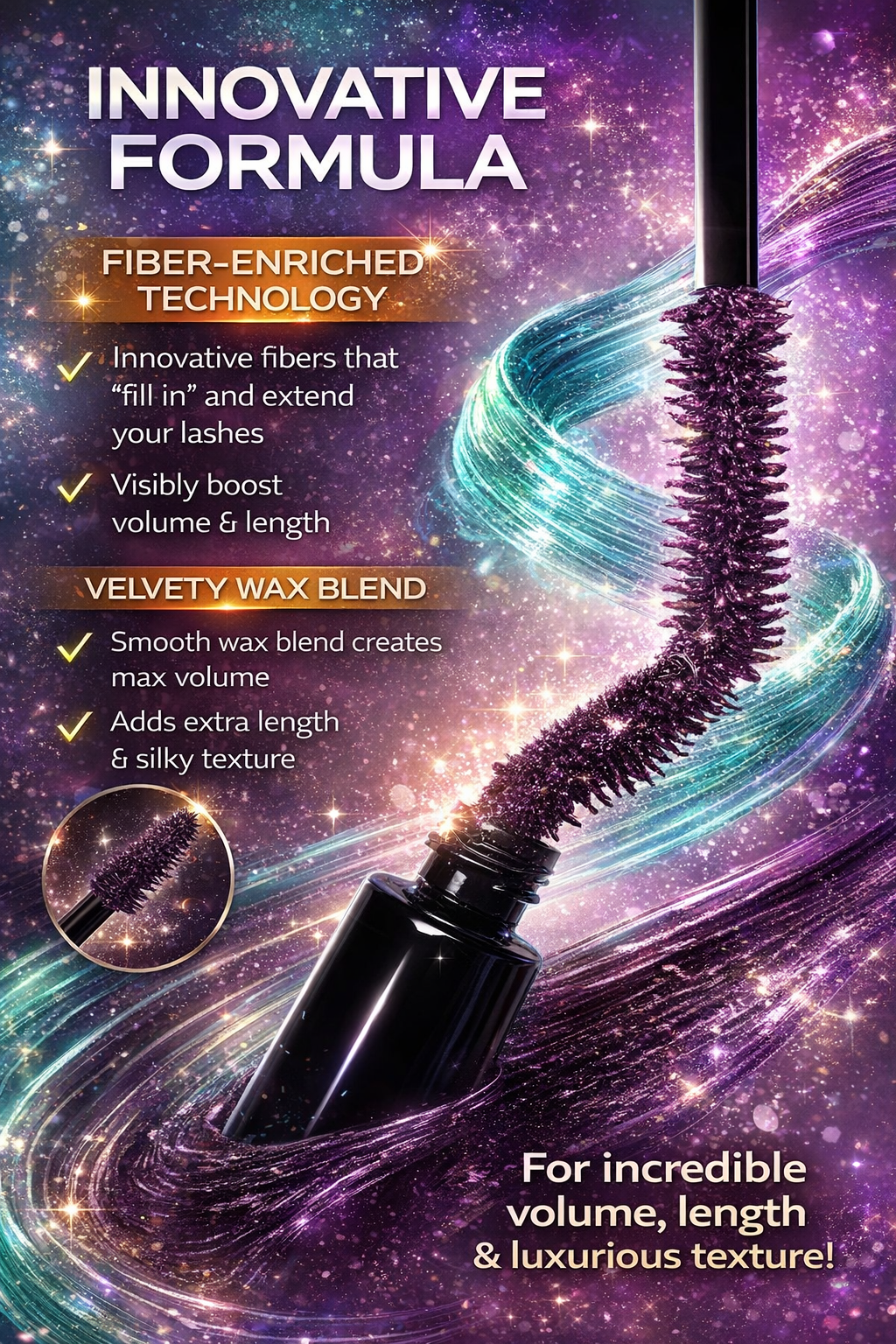 🌿 Radiant Clean Fiber Lash Mascara – Cruelty-Free & Smudge-Proof