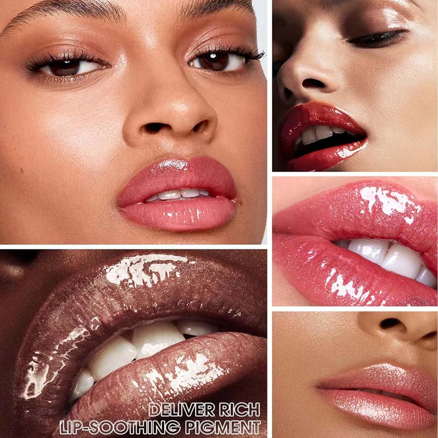 Nude Brown Plumping Glitter Lip Gloss - Hydrating, Long Lasting & High Gloss Finish for Perfect Lips
