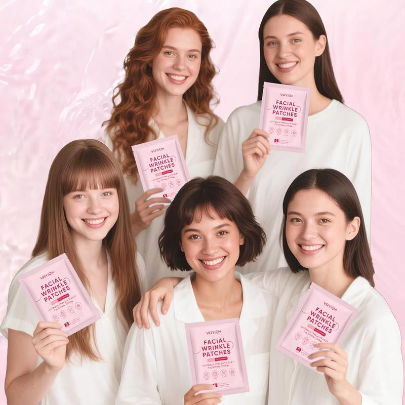 3 in 1 Forehead, Smile Line & under Eye Wrinkle Patches, Overnight Facial Wrinkle Treatment with Hyaluronic Acid, Collagen to Lift Lines for Women, 60 Patches