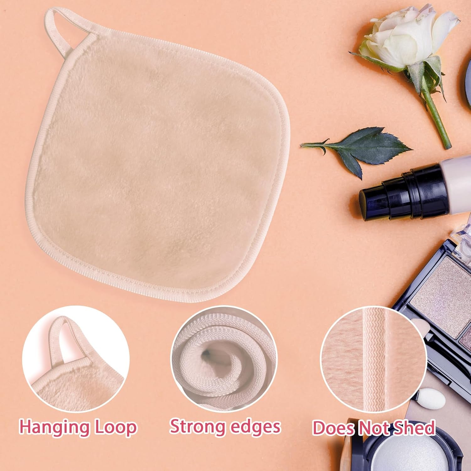 Experience Effortless Makeup Removal with Our Reusable 12-Pack Microfiber Makeup Remover Cloths - Perfect for All Skin Types!